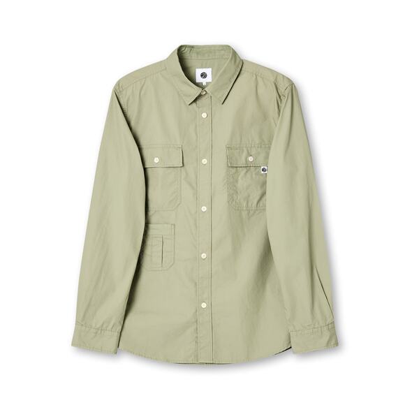 プレティグリーン メンズ トップス シャツ Pretty Green Brentwood Long Sleeve Shirt Green グリーン｜ReVida 店