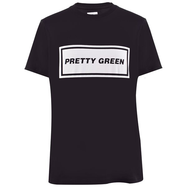 プレティグリーン メンズ トップス Tシャツ Pretty Green Icon Text Sn99 Black ブラック