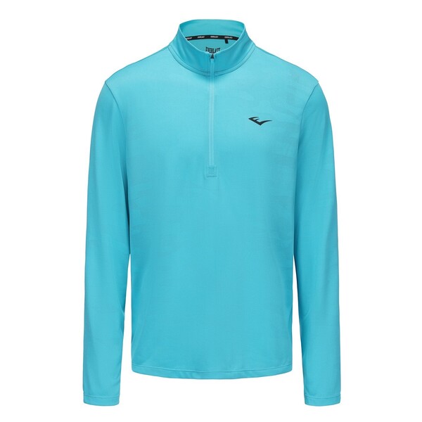 エバーラスト メンズ トップス シャツ Everlast Flex quarter Zp Mens Cyan Blue ブルー