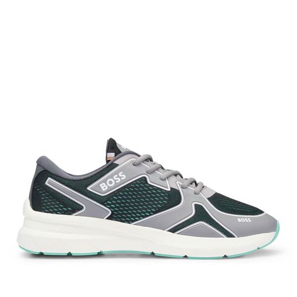 ボス メンズ シューズ スニーカー Boss Owen Running Trainers Grey グレー
