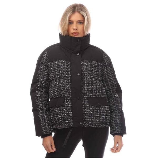 ガント レディース アウター ジャケット・ブルゾン ツイード ダウン ジャケット Gant Tweed Down Jacket Black ブラック