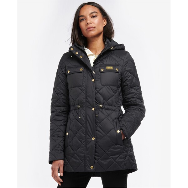 バブアー レディース アウター 上衣・上衣 キルティング 上衣 Barbour International Avalon Quilted Jacket Black 黒いこと