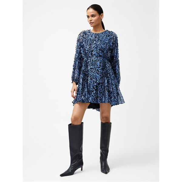 フレンチコネクション レディース トップス ワンピース French Connection Anna Dress Navy Multi ネイビー|ReVida 店