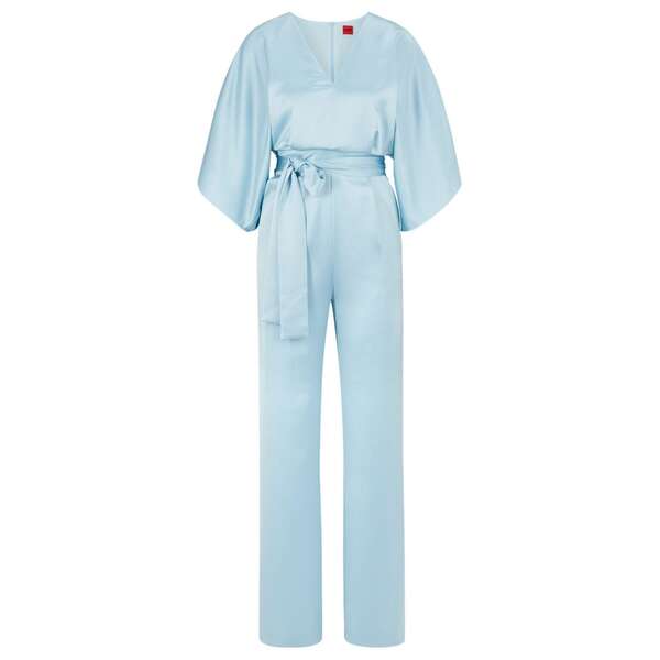 フューゴ レディース トップス ワンピース Hugo Kalaisa-1 Dress Light Blue ブルー｜ReVida 店