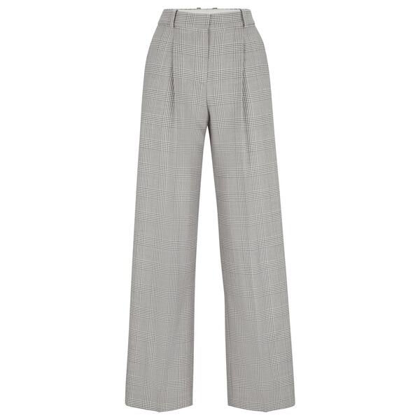 ボス レディース ボトムス カジュアルパンツ パンツ Boss Straight-Fit Trousers Multi colour マルチカラー｜ReVida 店