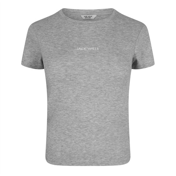 手玉 濾過性病原体 レディース トップス ティーシャツ Jack Wills Baby Tee Grey Marl 薄墨色 Tシャツ・カットソー-トップス-レディースファッション