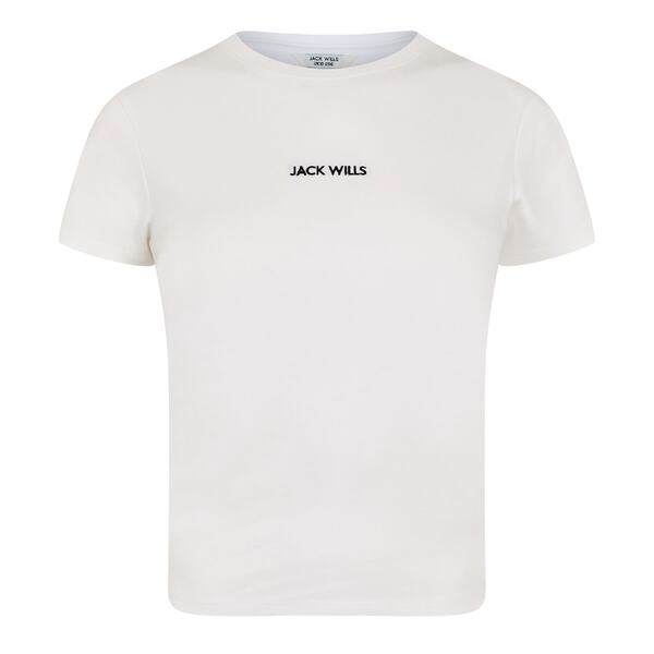 ジャック ウィルス レディース トップス Tシャツ Jack Wills Baby Tee White ホワイト