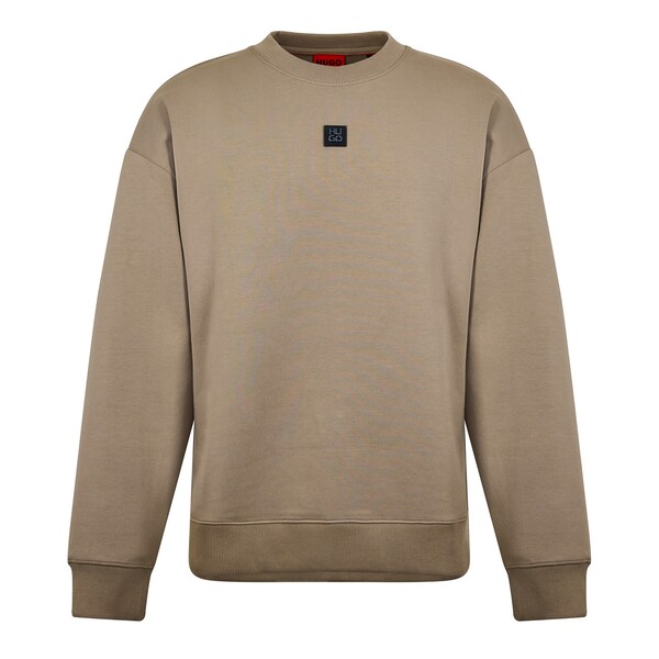 フューゴ メンズ アウター パーカー・スウェット セーター HUGO Crew Sweater Med Brown 219 ブラウン|ReVida 店