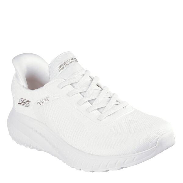 スケッチャーズ レディース シューズ スニーカー 編み物 Skechers Engineered Knit Bungee Slip-Ins Runners Womens White 白いこと