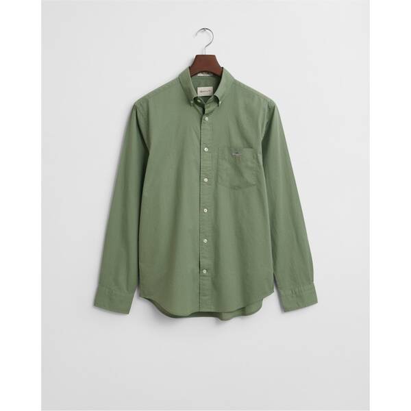 ガント メンズ トップス シャツ レギュラーフィット Gant Regular Fit Poplin Shirt Kalamata Green グリーン