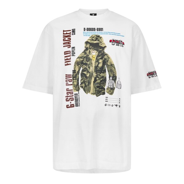 ジースター メンズ トップス Tシャツ G Star Gstar Modelkit TS Sn99 Wht Fieldjkt