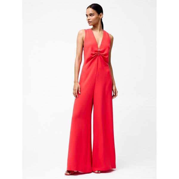 フレンチコネクション レディース トップス 衣装 飛び降りる背広 French Connection FC Arelette Jumpsuit Ld52 Poppy Red 赤いこと