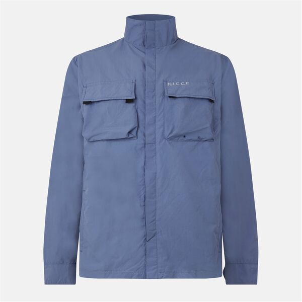 ニッチェ ロンドン メンズ アウター ジャケット・ブルゾン Nicce Statlo Ovrshrt Sn99 Element Blue ブルー｜ReVida 店