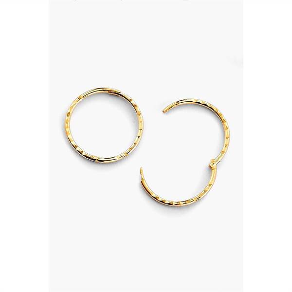ビー ユー レディース アクセサリー ピアス・イヤリング Be You 9ct Yellow Gold Diamond Hoop Earrings 13mm Gold ゴールド