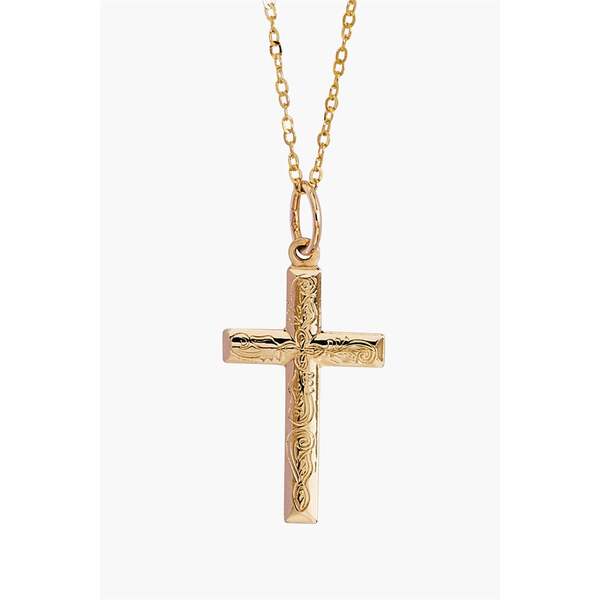 ビー ユー レディース アクセサリー ネックレス・チョーカー・ペンダントトップ Be You 9ct Fancy Cross Pendant Gold ゴールド