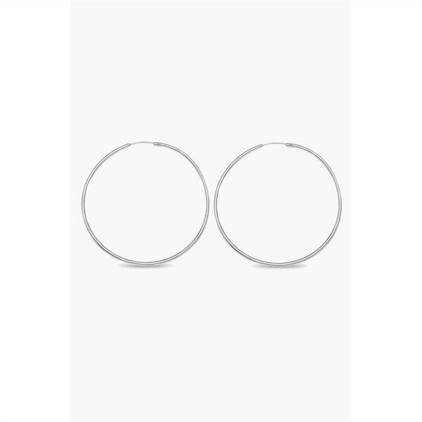 ビー ユー レディース アクセサリー ピアス・イヤリング Be You Sterling Silver 50mm Hoop Earrings Silver シルバー