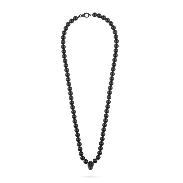 フィリッププレイン メンズ アクセサリー ネックレス・チョーカー・ペンダントトップ レース PHILIPP PLEIN Elite Necklace Black ブラック|ReVida 店