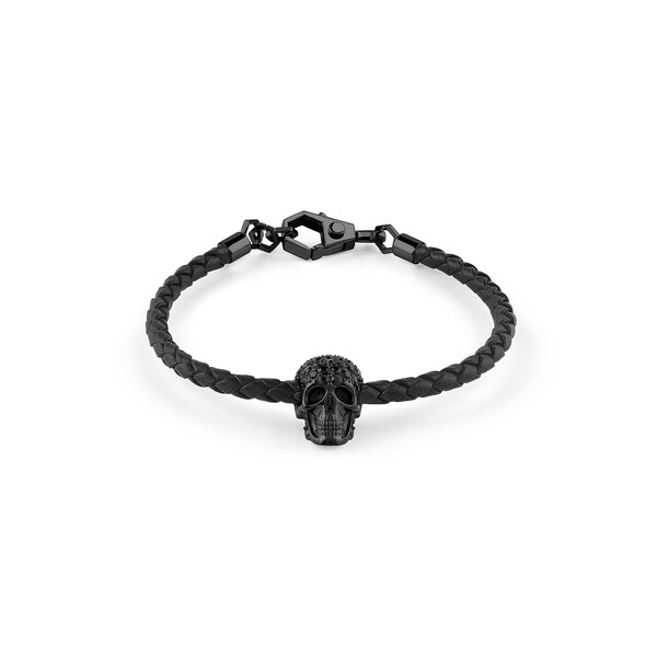 フィリッププレイン レディース アクセサリー ブレスレット・バングル・アンクレット PHILIPP PLEIN Skull Bracelet Black ブラック｜ReVida 店