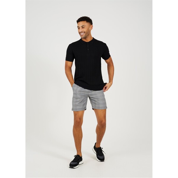 ブレーブソウル メンズ ボトムス ハーフパンツ・ショーツ Brave Soul Dyed Check Short Black/White ホワイト