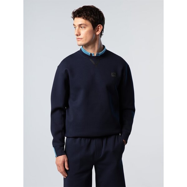 ノースセール メンズ アウター パーカー・スウェット クルーネック スウェット シャツ ロゴ North Sails NS CREWNECK SWEATSHIRT W/LOGO Navy Blue ネイビー｜ReVida 店 11,455円