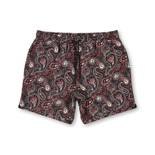 プレティグリーン メンズ 水着 ハーフパンツ・ショーツ ショートパンツ Pretty Green Paisley Swim Shorts Black ブラック