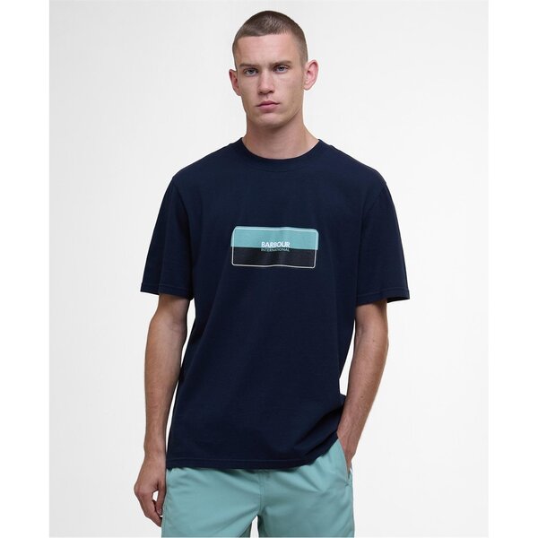 バブアー メンズ トップス Tシャツ Barbour International Lozenge T-Shirt Saph Navy NY73 ネイビー|ReVida 店