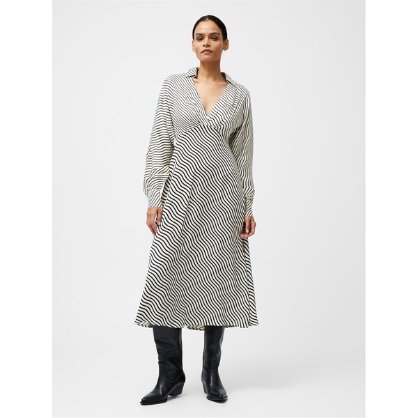 フレンチコネクション レディース トップス ワンピース French Connection Candice Dress Black/Cream クリーム