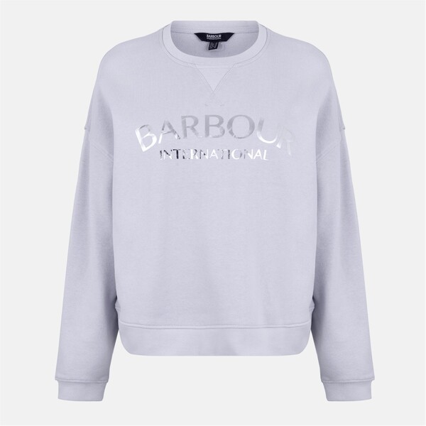 バブアー レディース アウター パーカー・スウェット スウェット シャツ ロゴ Barbour International Laia Logo Sweatshirt Purple パープル｜ReVida 店 13,125円