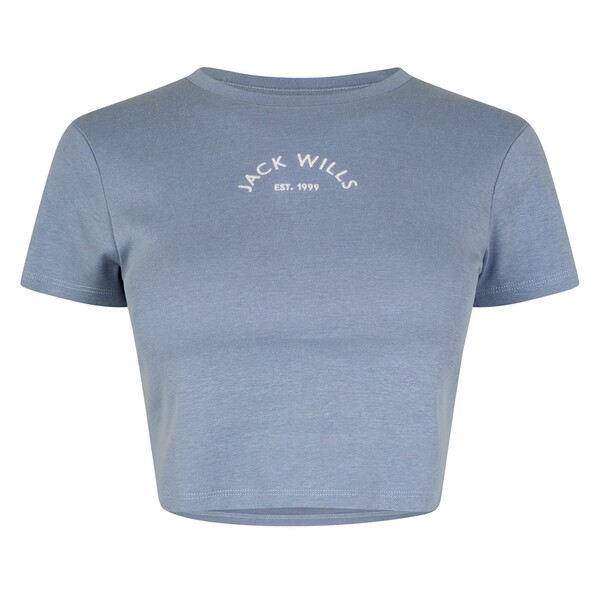 手玉 濾過性病原体 レディース トップス ティーシャツ クロップド Jack Wills Cropped Baby Tee Periwinkle Tシャツ・カットソー-トップス-レディースファッション