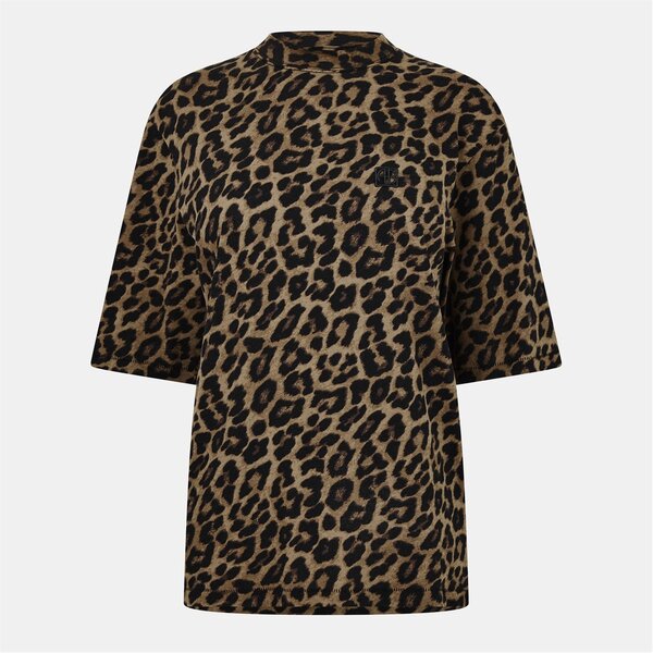 アニービン レディース トップス シャツ Tシャツ ANINE BING Anine Avi Tee Ld00 LEOPARD アニマル|ReVida 店