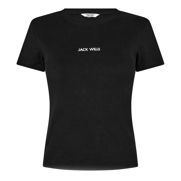 ジャック ウィルス レディース トップス Tシャツ Jack Wills Baby Tee Black ブラック