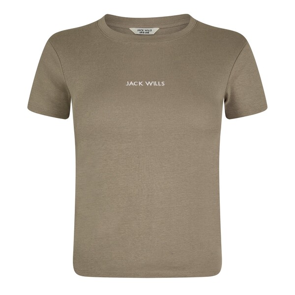 手玉 濾過性病原体 レディース トップス ティーシャツ Jack Wills Baby Tee Taupe トープ レディースファッション-Tシャツ・カットソー-トップス