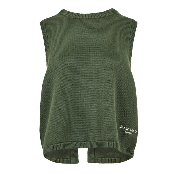 ジャック ウィルス レディース トップス シャツ ベスト Jack Wills Back Vest Khaki カーキ|ReVida 店