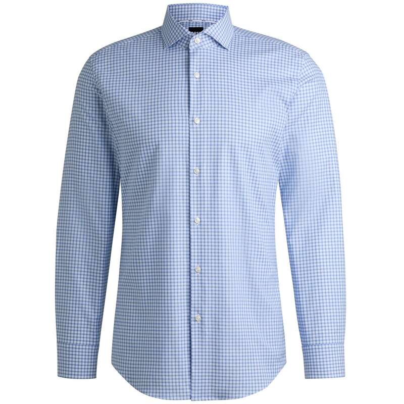ボス メンズ トップス シャツ Boss H-HANK-spread-C1-222 10270674 Lt Pas Blue 450 ブルー｜ReVida 店