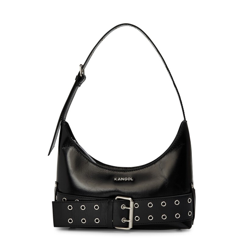 カンゴール レディース バッグ ハンドバッグ Kangol Buckle Shoulder Bag Black ブラック