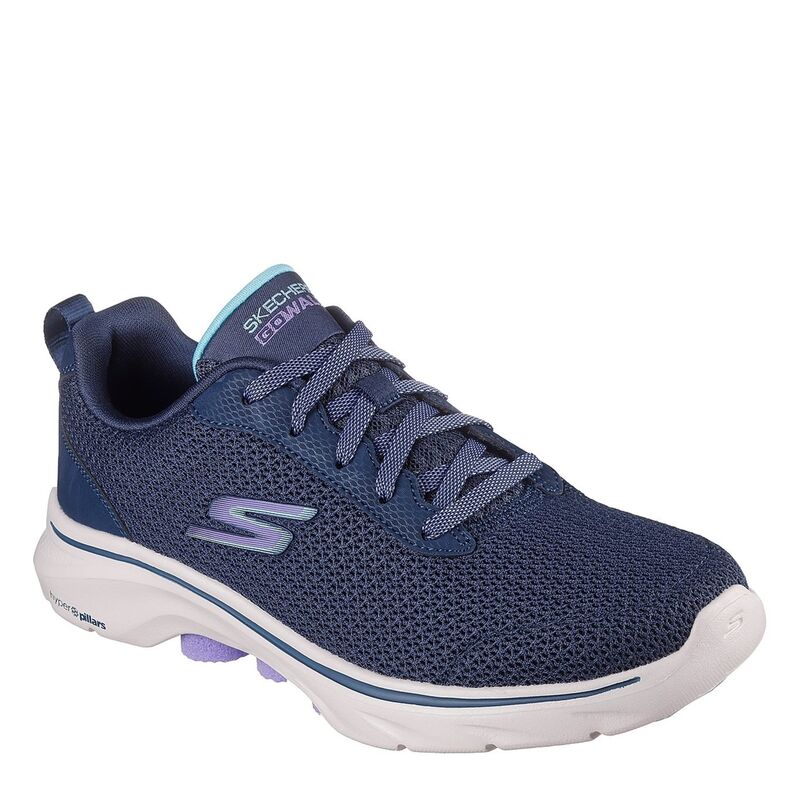スケッチャーズ レディース シューズ スニーカー メッシュ スピード競技 Skechers Athletic Mesh Lace Up Slip On Runners Womens Navy/White 白いこと