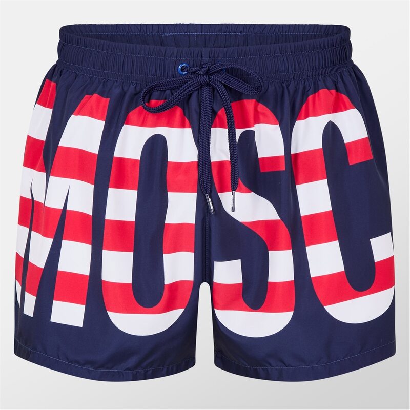 モスキーノ メンズ ボトムス ハーフパンツ・ショーツ ショートパンツ ロゴ MOSCHINO Logo Swim Shorts Multi Blue ブルー