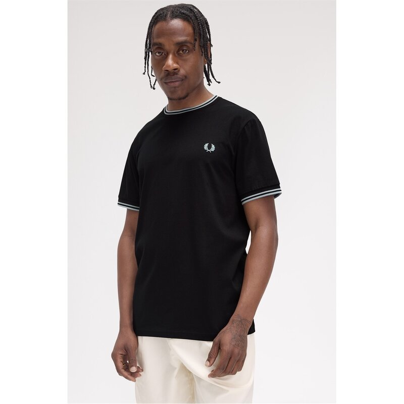 フレッドペリー メンズ トップス シャツ Tシャツ Fred Perry Twin Tipped T-Shirt Black Q46 ブラック