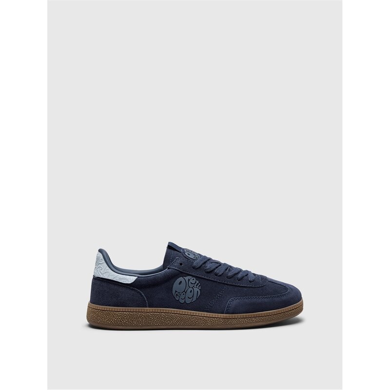 プレティグリーン メンズ シューズ スニーカー スエードクロス Pretty Green Suede Trainers Navy/Gum 米国海軍