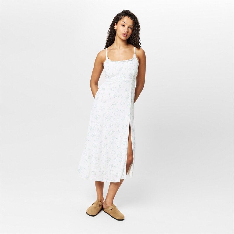 ジャック ウィルス レディース トップス ワンピース ミディワンピース ミディ Jack Wills Midi Dress White/Blue Dits ホワイト