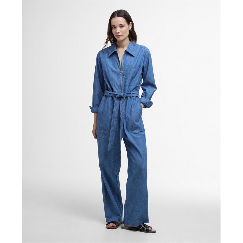 バブアー レディース トップス ワンピース デニム ジャンプスーツ Barbour Emmie Denim Jumpsuit Chambray デニム