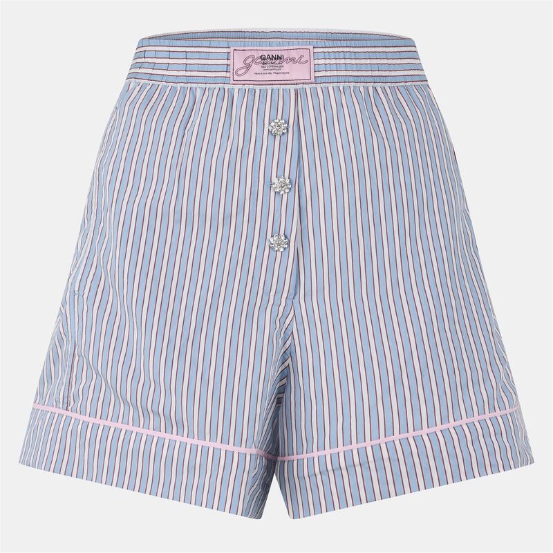 ガニー レディース ボトムス ハーフパンツ・ショーツ ショートパンツ Ganni PJ Shorts Ld53 Soft Chambray｜ReVida 店