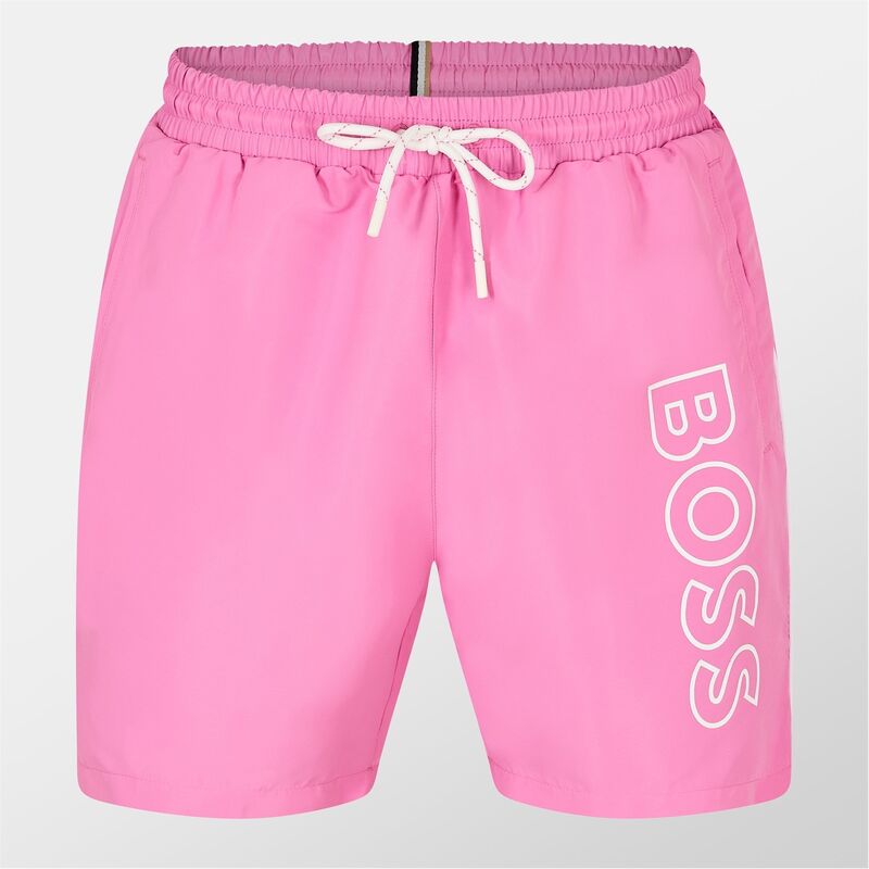 ボス メンズ 水着 ハーフパンツ・ショーツ ショートパンツ Boss Swim Shorts Mens H.Pink/Blk 670 ピンク