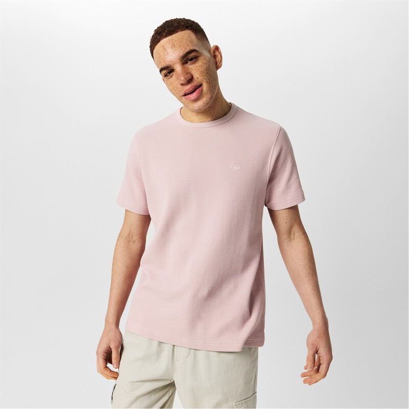 ジャック ウィルス メンズ トップス Tシャツ Jack Wills Textured T-shirt Cool Pink ピンク