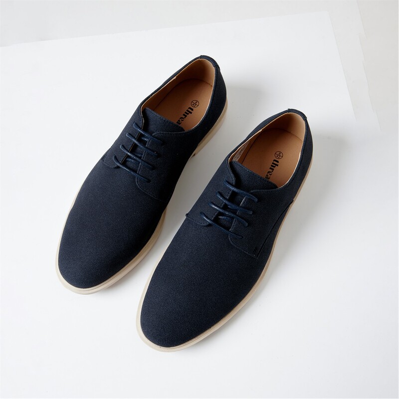 スリードベア メンズ シューズ ブーツ・レインブーツ スエード Threadbare Faux Suede Desert Shoes Navy ネイビー