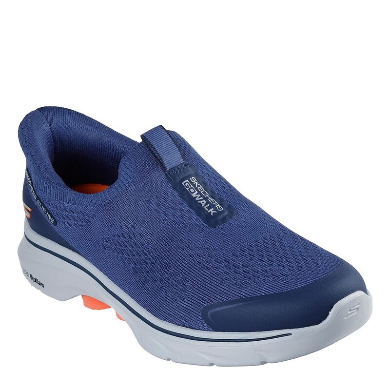 スケッチャーズ メンズ シューズ スニーカー Skechers Go Walk 7 - Easy On Evolution Slip Runners Mens Navy 米国海軍 靴-メンズ靴-スニーカー