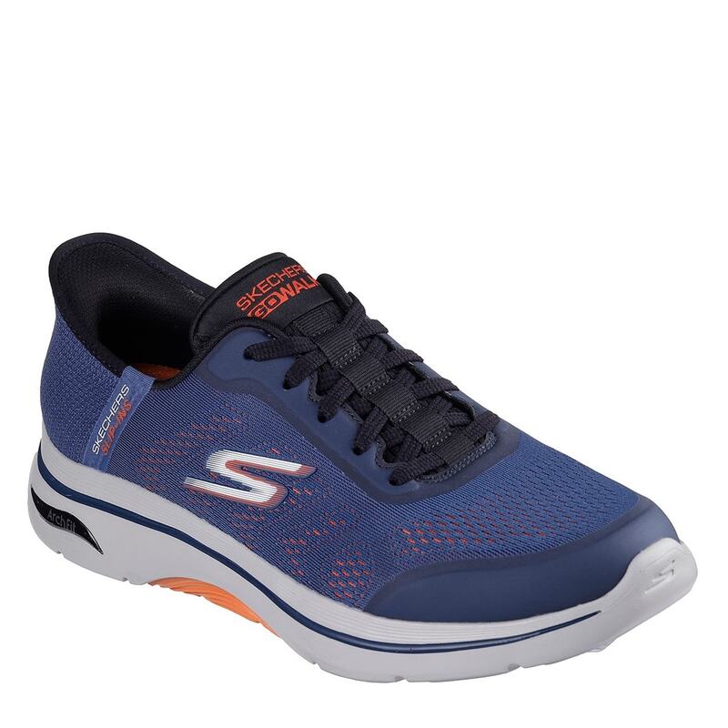 スケッチャーズ メンズ シューズ スニーカー Skechers Go Walk Arch Fit 2.0 - Simpli Slip On Runners Mens Navy/Orange ネイビー 17,626円