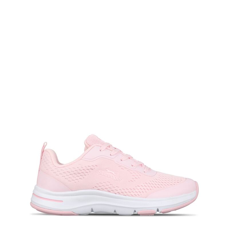 スラセンジャー レディース シューズ スニーカー メッシュ Slazenger Curve Support E-Mesh Trainer Womens Pink/White ホワイト