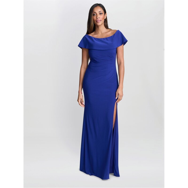 ジーナバッコーニ レディース トップス ワンピース マキシワンピース ジャージー マキシ Gina Bacconi Adina Jersey Maxi Dress ELECTRIC BLUE ブルー