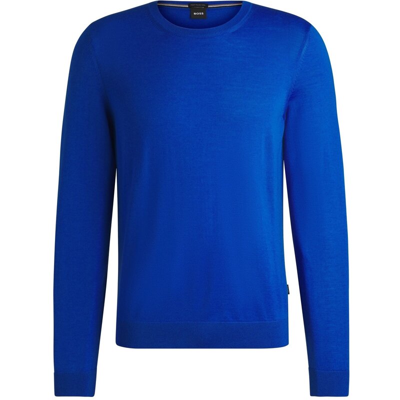 ボス メンズ アウター ニット・セーター Boss Leno-P 10241501 01 Jumper Mens Open White 131 ホワイト